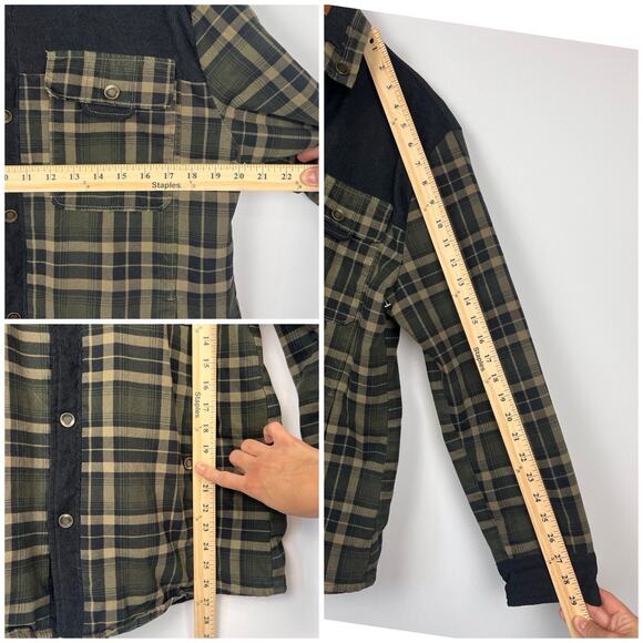 Niumike Men’s Outdoor Vintage 52 Plaid Flannel Button Down Shirt Jacket - Picture 5 of 11